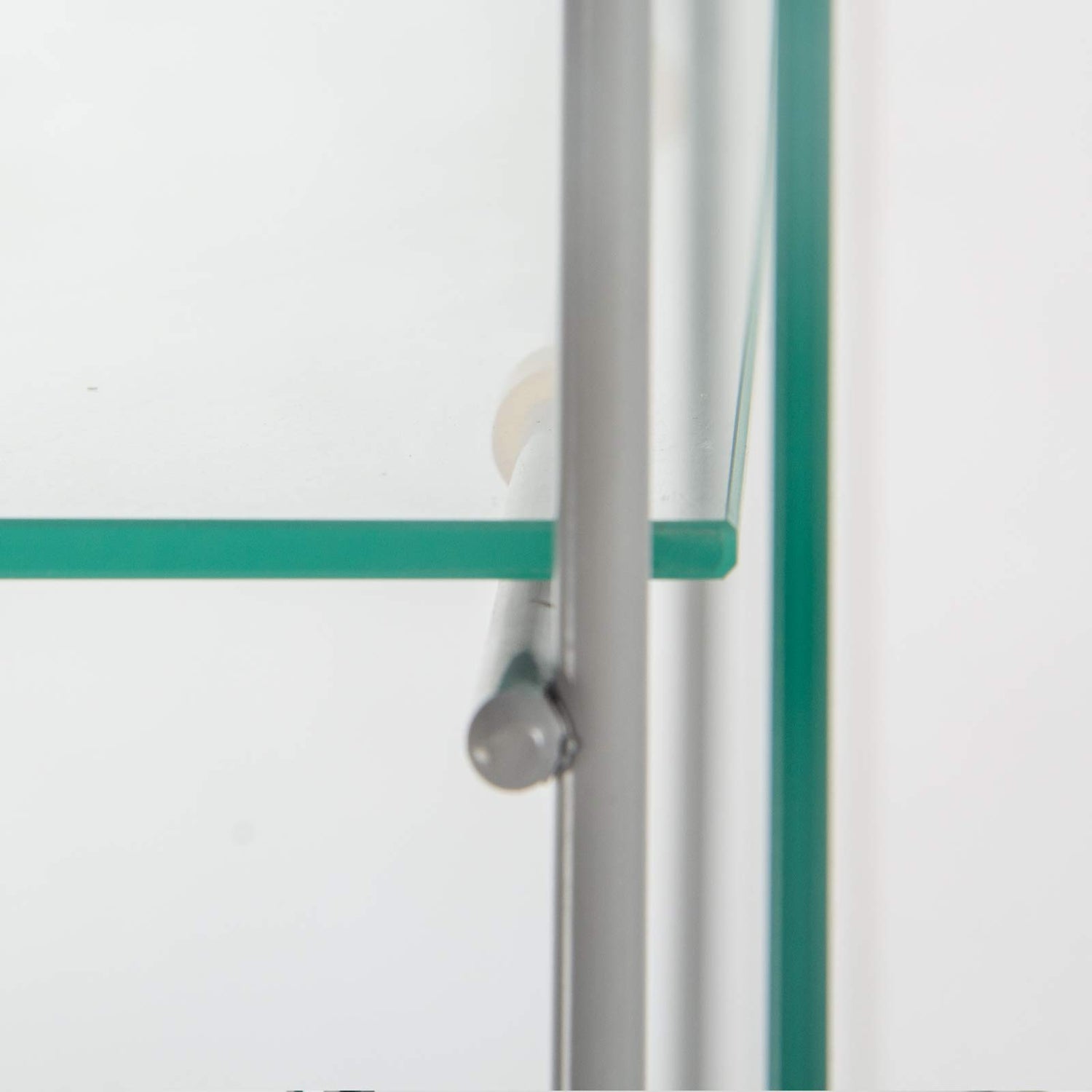 JT Glass Display Cabinet with 4 Shelves - Durable Tempered Glass Curio Bookshelf for Stylish Home or Office Display JT