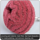 Hiqalty 6PCS Non Woven Abrasive Buffing Polishing Wheel Drill Attachment Set,Scouring Pads Power Scrubber Cleaning Kit, Power-Operated Abrasive Hiqalty