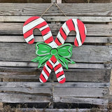 Christmas Candy Canes Unfinished Cutout, Wooden Shape, DIY Craft Build-A-Cross