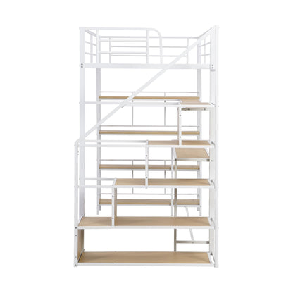 Bellemave Twin Loft Bed with Desk, Stairs, and Storage – Perfect Space-Saving Solution for Kids and Teens - WoodArtSupply