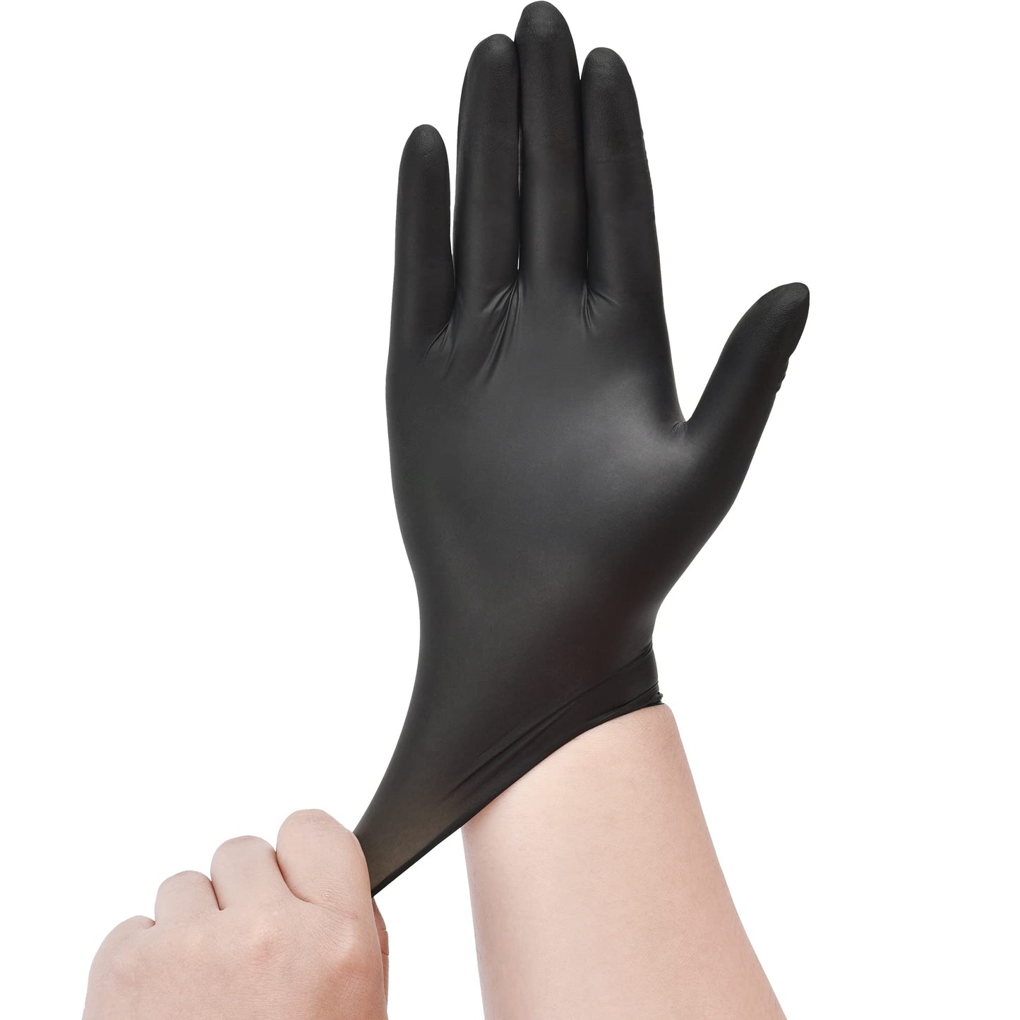 SwiftGrip Disposable Nitrile Exam Gloves, 3-mil, Black Nitrile Gloves Disposable Latex Free for Medical, Cooking & Esthetician, Food-Safe Rubber - WoodArtSupply