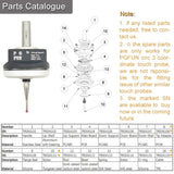 PGFUN CNC 3D Touch Probe XYZ Axis Edge Finder 3-Coordinate Measuring Sensor Kit with 8 mm Shank & 2.0 mm Ruby Ball Tip (NPN-NO) PGFUN