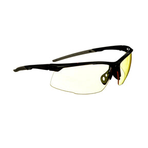 3M Performance Eyewear, Multi-Purpose Design, Black Frame, Amber Lens, 1/Pack 3M