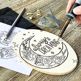 ArtSkills Wood Burning Kit for Beginners - Deluxe Pyrography Wood Engraving Art Kit with Burner Pen, Stencils, Watercolor Paints - 48 Piece DIY ArtSkills