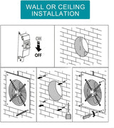 Nalle 8 inch Exhaust Fan 80W 500CFM Through-wall installation Ventilation Fan 110V Exhaust Smoke Fan Ventilation for Kitchen,Bathroom,laundry Nalle