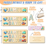 PUREFLY Name Puzzle for Kids Personalized, Custom Baby Boy Girl Gifts First Birthday Valentine Easter, Montessori Learning Toddler Toy Alphabet PUREFLY