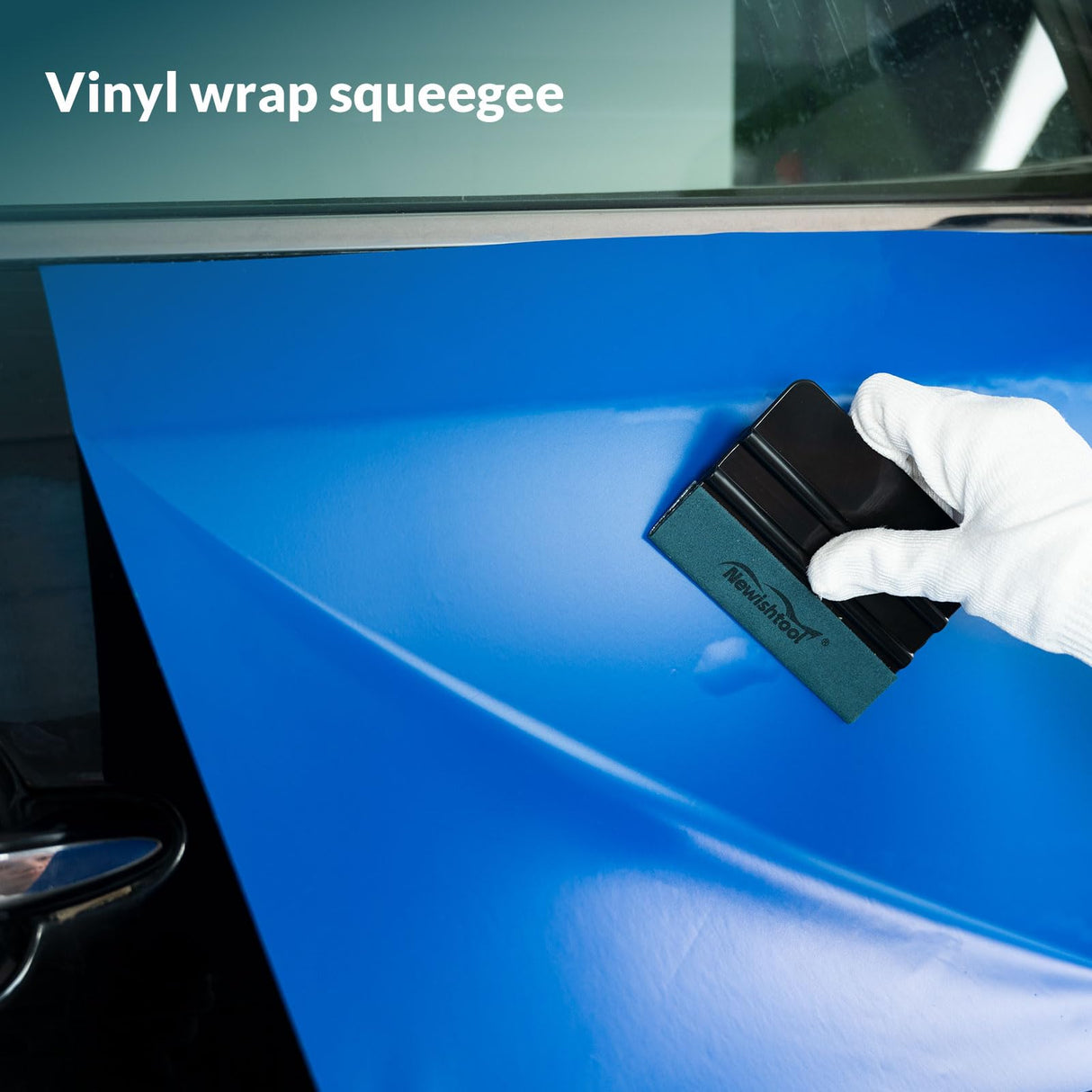 NEWISHTOOL 3 Pcs Vinyl Wrap Squeegee of Different Sizes, Felt Squeegee for Vinyl, Suede Felt Edge Squeegee Sign Making Wrap Tool for Wallpaper NEWISHTOOL