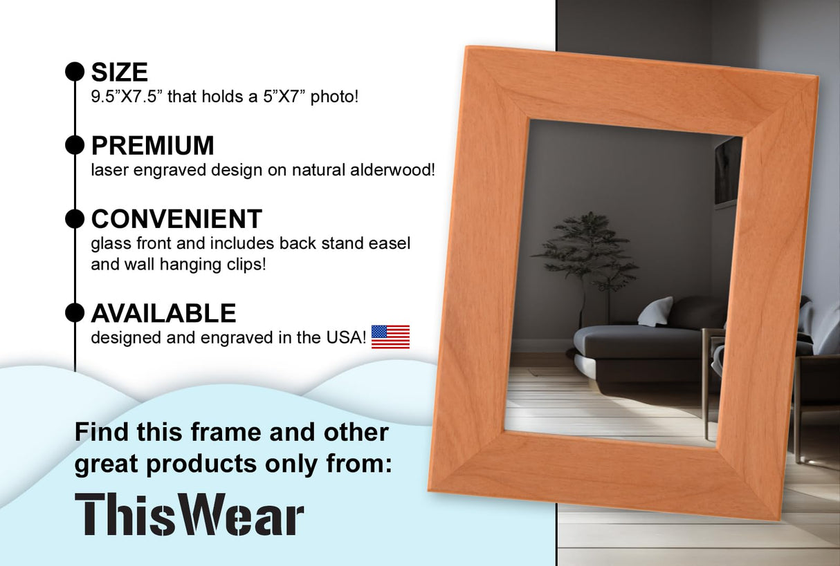 ThisWear Hunting Gifts Hunting Makes the Best Memories Hunter Gifts Wood Engraved 5x7 Landscape Picture Frame ThisWear