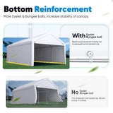 Quictent 13'X20' Heavy Duty Carport Galvanized Car Canopy Garage Outdoor Boat Shelter with Reinforced Frame - White Quictent