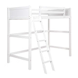 High-Quality Twin Size Wooden Loft Bed with Ladder and Safety Rail by Harper & Bright Designs Harper & Bright Designs
