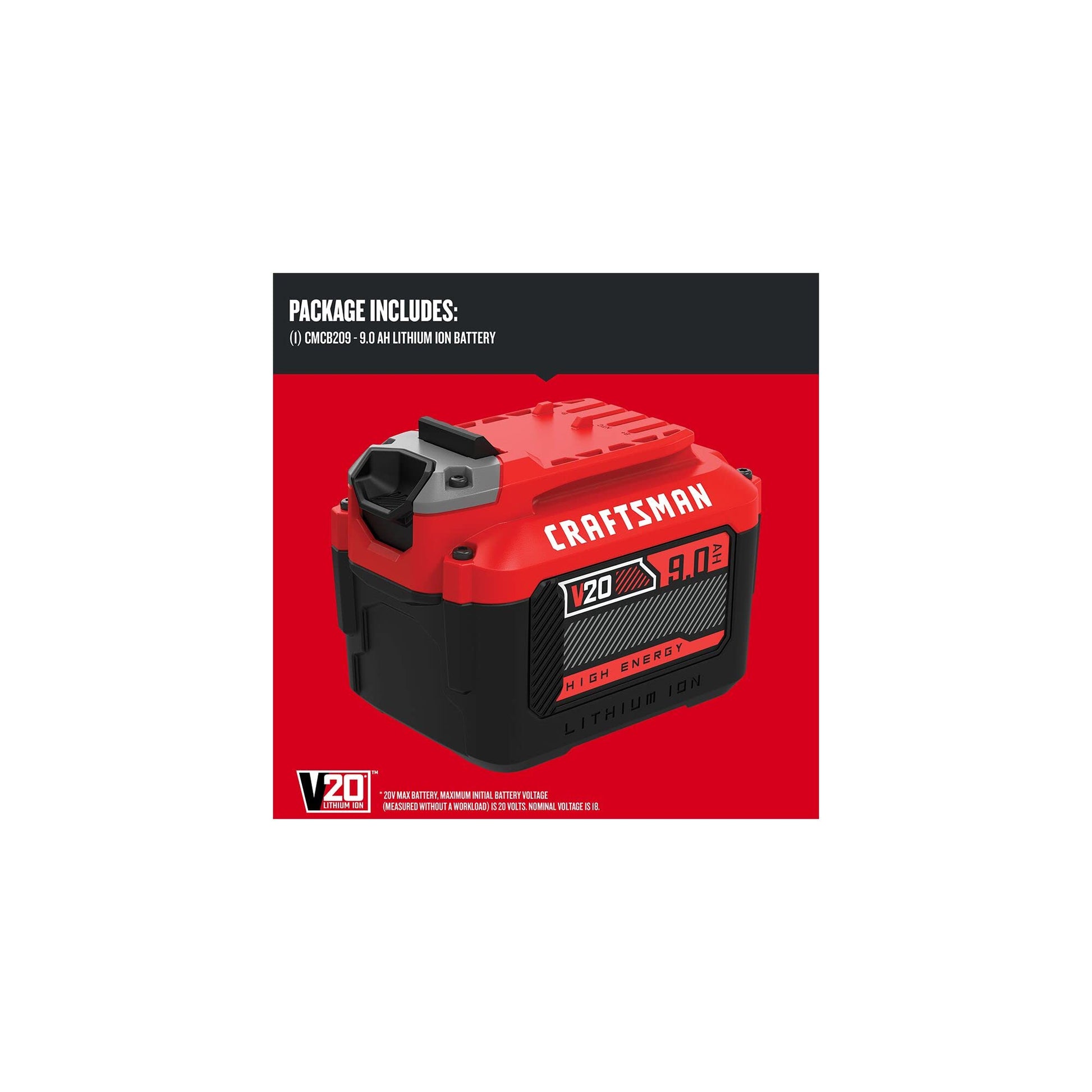 CRAFTSMAN V20 Craftsman Battery, 9.0-Ah (CMCB209) - WoodArtSupply