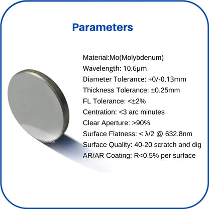 CNCOLETECH Mo Mirror 3PCS Dia:25mm for CO2 Laser Engraving Cutting Engraver/Cutter 80W 100W 130W 150W 180W - WoodArtSupply