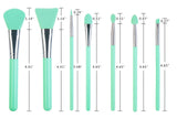 LORMAY 7 Pcs Silicone Brush applicator kit for UV Resin Epoxy Art Crafting and Cream Makeup Products (Mint Green) LORMAY