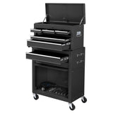 TUFFIOM 8-Drawer Rolling Tool Chest w/Lock & Key, Tool Storage Cabinet w/Wheels, Detachable Top, Drawers & Drawer Liners, Tool Organizer Box for TUFFIOM