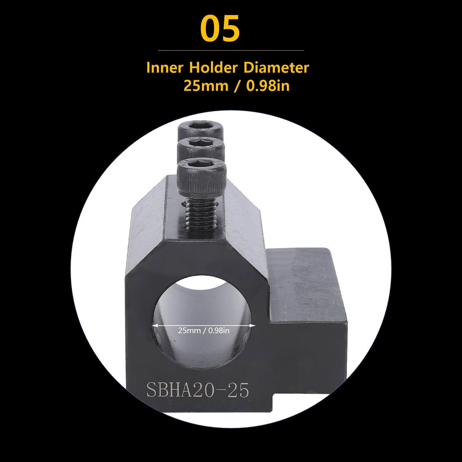 SBHA20-25 Boring Tool Sleeve Milling Lathe Tool, Boring Bar Holder CNC Lathe Inner Diameter Auxiliary Tool Holder CNC Lathe Tool for CNC Engraving SALUTUYA