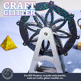 LEOBRO Black Glitter, Glitter, 180G/6.35OZ Holographic Ultra Fine Glitter, Resin Glitter Powder, 1/128" Metallic Black Glitter for Crafts Resin LEOBRO