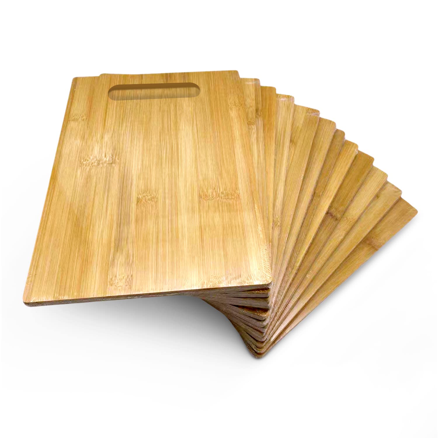 Bulk Plain Bamboo Cutting Board (Set of 12) | For Customized, Personalized Engraving Purpose | Wholesale Premium Blank Bamboo Board (Rectangular 12" Ven-Trap