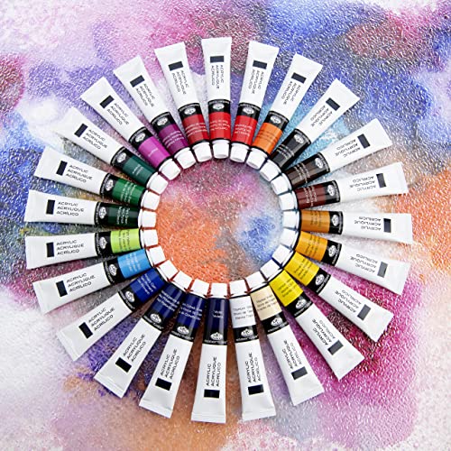 Royal & Langnickel Acrylic Color Artist Tube Paint, 21ml, 24-Pack - WoodArtSupply