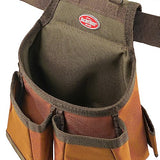 Bucket Boss - AirLift Tool Belt with Suspenders, Tool Belts - Original Series (50100) with 12 pockets, Brown , 52 Inch Bucket Boss