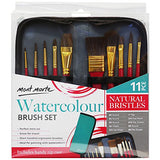 Mont Marte Art Paint Brushes Set with Case, 10 Different Size, Nice Art Gift for Kids &Artists Mont Marte