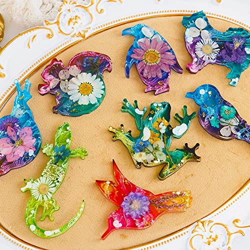 Pulcher Resin Molds, 16 Marine Terrestrial Amphibious Animals Keychain Making Silicone Mold for Epoxy Resin Casting Craft DIY Pendants Ornaments Pulcher