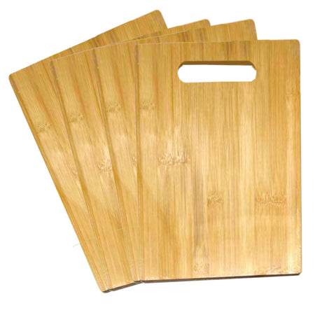 Bulk Plain Bamboo Cutting Board (Set of 4) | For Customized, Personalized Engraving Purpose | Wholesale Premium Blank Bamboo Boards (Rectangular 12" Ven-Trap