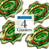 Mod Podge, Geode One Epoxy Coaster Kit Includes Hardener, Resin Molds Silicone, Glitter Packs, Cups, Inks and Stir Sticks, 49705 Mod Podge