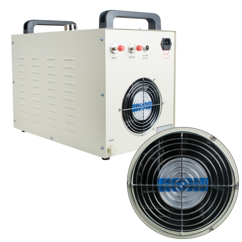 110V Water Chiller 9L High-Capacity Industrial Water Chiller Thermolysis Industrial Water Cooling Chiller for 60W 80W CO2 Glass Tube Laser Engraving cjc