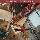 Elesunory 9” Adjustable SpokeShave, Hand Planer Woodworking with Flat Base, Replacement Blades and Ruler, Manual Wood Planer for Wood Working, Wood Elesunory