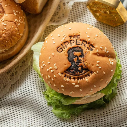 Branding Iron Stamp for Food, Bread, Burger, Cake, Toast, Beef, Steak, Personalized Brass Stamp, Christmas Gift for Banquet.