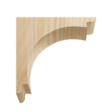 WADDELL Hardwood Grand Arch Corbel, Set of 2 (Small) | 5" x 5", Includes Pre-Installed Keyhole Plate | Decorative Corbels for Countertops, Mantel, Waddell