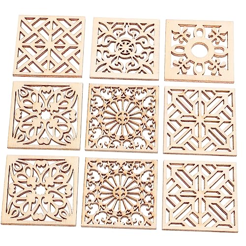 NOLITOY 20pcs Wood Crafts Wooden Shapes for Crafts Wood Flower Slices Unfinished Wood Discs Wooden Pieces Wooden Pieces for Crafts Wooden Ornaments - WoodArtSupply