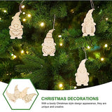 Wood Planks 40pcs Wooden Blank Elf Gnome Slice Unfinished Gnome Slices Hanging Elf Gnome Cutouts for Christmas Home Wall Decoration Gnome Wooden MAGICLULU