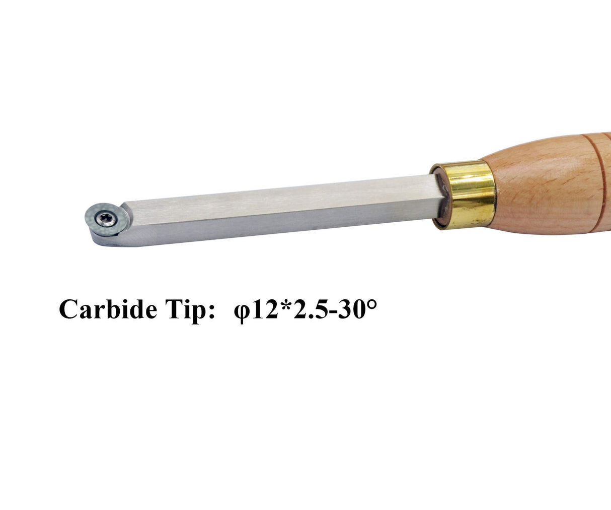 Mini Carbide Tipped Woodturning Tools DW-3 Carbide Wood Lathe Tools 3pcs Rougher Detailer Finisher Made of Stainless Steel with Woodhandle and 4pcs Dirtech