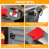 Hoteche 8-Inch Bechtop Jointer&Planer - 13-Amp Variable Speed Jointer Planer Combo with Extendable Table Hoteche