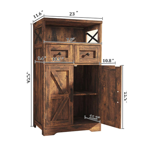 Befrases Farmhouse Storage Cabinet with Drawers and Shelves, Freestanding Kitchen Pantry Storage Cabinet, Floor Storage Cabinet Hutch Cupboard for Befrases