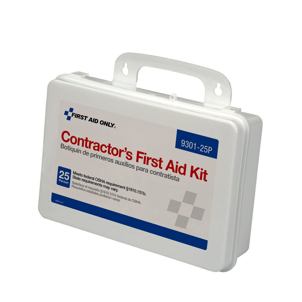 First Aid Only 9301-25P 25-Person Contractor's Emergency First Aid Kit for Home Renovation, Job Sites, and Construction Vehicles, 176 Pieces First Aid Only