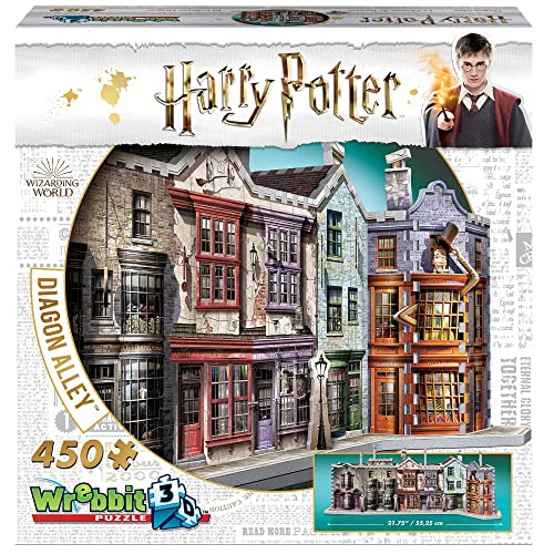Wrebbit3D Harry Potter Diagon Alley 3D Puzzle for Teens and Adults | 450 Real Jigsaw Puzzle Pieces | Not Just an Ordinary Model Kit for Adults for Wrebbit