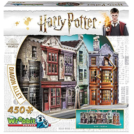 Wrebbit3D Harry Potter Diagon Alley 3D Puzzle for Teens and Adults | 450 Real Jigsaw Puzzle Pieces | Not Just an Ordinary Model Kit for Adults for Wrebbit