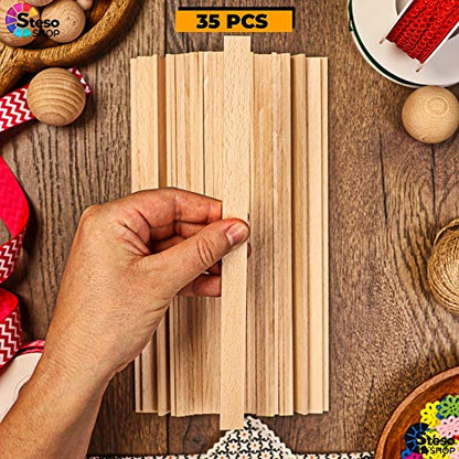 Wooden Craft Sticks Premium Quality - Hardwood Paint Stir Sticks - Wood Paint Sticks for Crafts - Popsicle Craft Wood Strips - Worked Perfect and