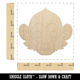 Capuchin Monkey Head Unfinished Wood Shape Piece Cutout for DIY Craft Projects - 1/4 Inch Thick - 4.70 Inch Size Sniggle Sloth