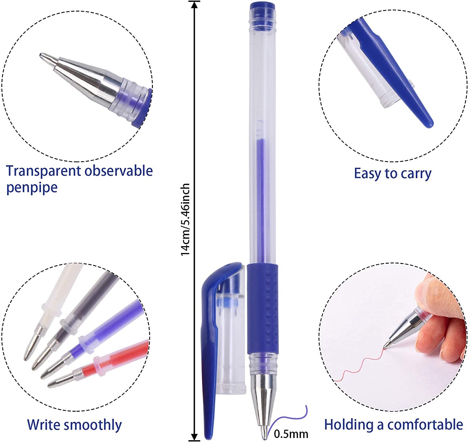 JANYUN 8 Pieces Heat Erasable Pens for Fabric with 52 Refills Fabric Marking Pens Fabric Markers for Quilting Sewing DIY Dressmaking Fabrics Tailors JANYUN