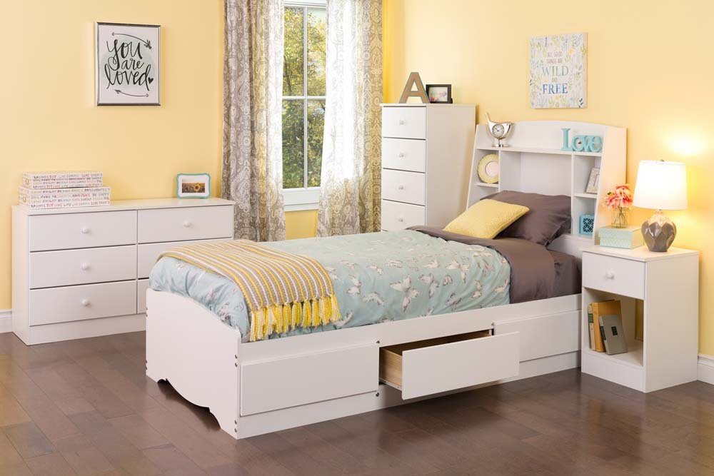 Prepac Astrid Tall White Dresser: 16"D x 20"W x 52"H, 6-Drawer Chest for Bedroom by Prepac - Perfect Chest of Drawers for Ample Storage - WoodArtSupply