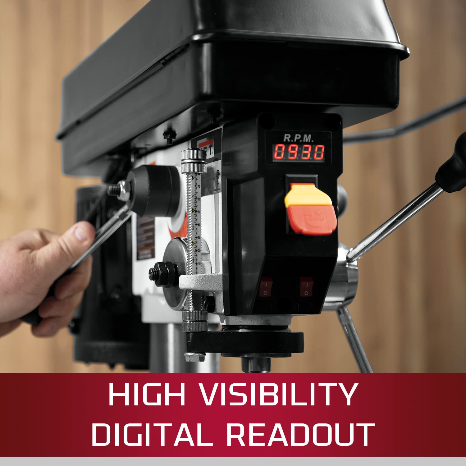 JET 12-Inch Variable-Speed Benchtop Drill Press, 1/2 HP, 1Ph 115V (JWDP-12) Jet