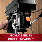 JET 12-Inch Variable-Speed Benchtop Drill Press, 1/2 HP, 1Ph 115V (JWDP-12) Jet