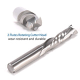 Carbide End Mills Up & Down Cut 1/8 Inch Shank,CNC Spiral Router Bits(3.175x22mm) Compression Bit 2 Flutes Milling Cutter for Engraving Milling 3D HOZLY