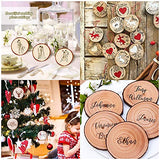 Coadura Unfinished Natural Wood Slices 30Pcs 2.4-2.8 Inch Round Wood Discs for Crafts Wood Christmas Ornaments,Wedding Centerpieces Paintings DIY Coadura