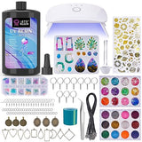 LET'S RESIN UV Resin Kit with Light,153Pcs Resin Jewelry Making Kit with Highly Clear UV Resin, Upgraded UV Lamp, Resin Accessories, Epoxy Resin LET'S RESIN
