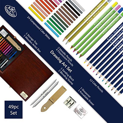 Royal & Langnickel Premier Drawing Pencil Art Set,49-Piece - WoodArtSupply