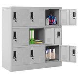 Greenvelly 9 Door Storage Locker for Employee, Metal Locker for Office, Gym, Shool,Lockable Black Steel Locker with Lock and Card Slot for Greenvelly